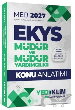 2027 MEB EKYS Müdür ve Müdür Yardımcılığı Konu Anlatımı – Kolektif – Yediiklim Yayınları kitap kapağı