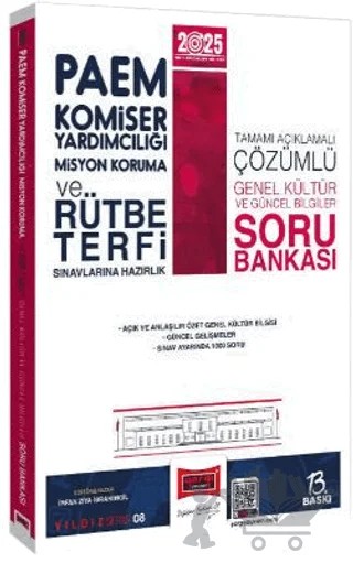 2025 PAEM Komiser Yardımcılığı Misyon Koruma ve Rütbe Terfi Sınavlarına Hazırlık Genel Kültür Güncel Bilgiler Soru Bankası – İrfan Ziya İbrahimgil – Yargı Yayınevi kitap kapağı