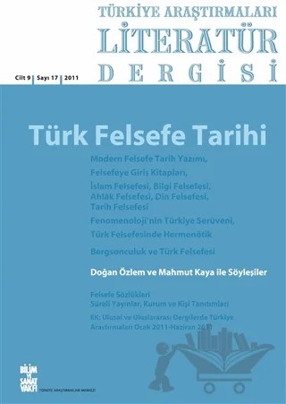Türkiye Araştırmaları Literatür Dergisi Cilt 9 Sayı: 17 2011 – Bilim ve Sanat Vakfı kitap kapağı