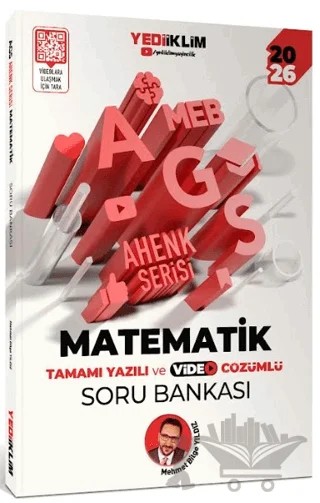 2026 MEB-AGS Ahenk Serisi Matematik Tamamı Yazılı ve Video Çözümlü Soru Bankası – Mehmet Bilge Yıldız – Yediiklim Yayınları kitap kapağı