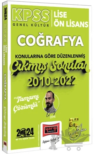 Yargı Yayınları 2024 KPSS Lise Ön Lisans Genel Kültür Coğrafya Konularına Göre Düzenlenmiş 2010-2022 Tamamı Çözümlü Çıkmış Sorular – Önay Çepe – Yargı Yayınevi kitap kapağı