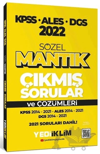 2022 KPSS-ALES-DGS Sözel Mantık Çıkmış Sorular ve Çözümleri – Kolektif – Yediiklim Yayınları kitap kapağı