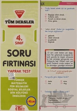 4. Sınıf Tüm Dersler Yaprak Test – Kolektif – Karatay Yayınları kitap kapağı