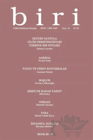 Biri Yıllık Edebiyat Dergisi Sayı: 13 – Biri Yayınları kitap kapağı