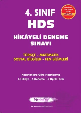 4. Sınıf Hikayeli Deneme Sınavı 6’lı (HDS) – Kolektif – Metafor Yayınları kitap kapağı