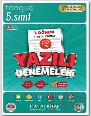 5. Sınıf Yazılı Denemeleri 1. Dönem 1 ve 2. Yazılı – Kolektif – Tonguç Akademi kitap kapağı