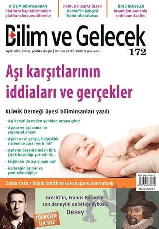 Bilim ve Gelecek Dergisi Sayı: 172 Haziran 2018 – Bilim ve Gelecek Dergisi Yayınları kitap kapağı