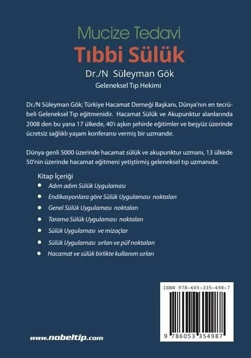 Mucize Tedavi Tıbbi Sülük - (4. Baskı) – Nobel Tıp Kitabevleri kitap kapağı