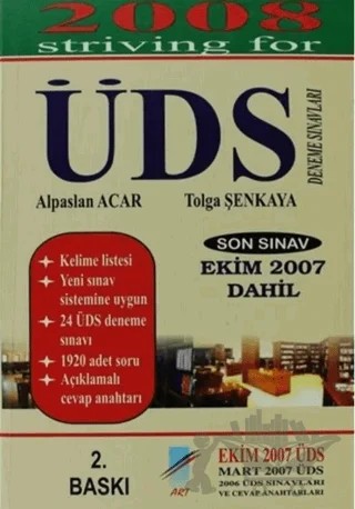 2008 ÜDS Deneme Sınavları – Alpaslan Acar, Tolga Şenkaya – Art Basın Yayın Hizmetleri kitap kapağı