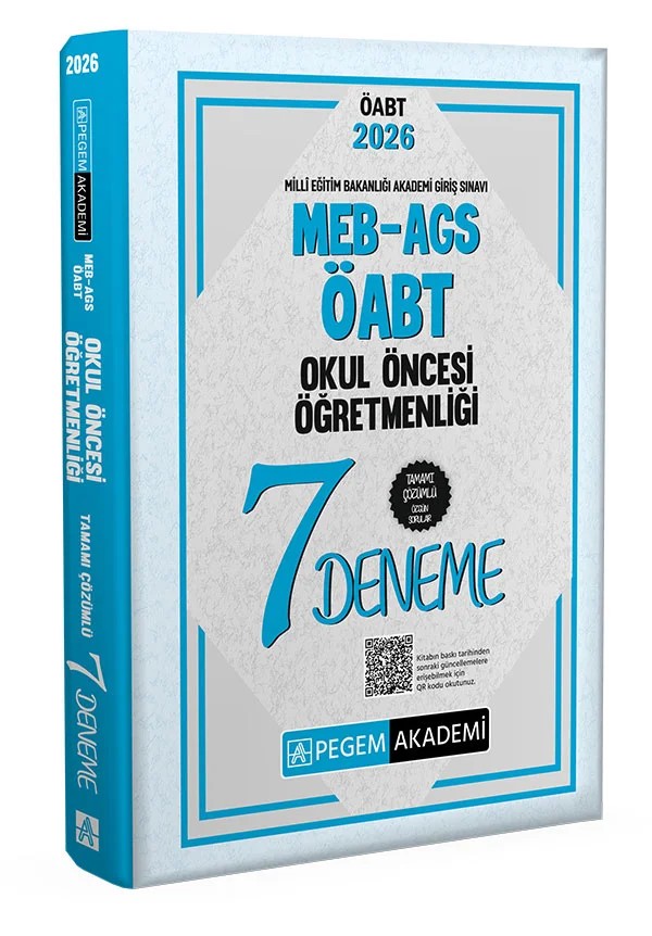 2026 MEB AGS ÖABT Okul Öncesi Öğretmenliği Tamamı Çözümlü 7 Deneme – Değerli Öğretmen Arkadaşlarımız – Pegem Akademi Yayıncılık kitap kapağı