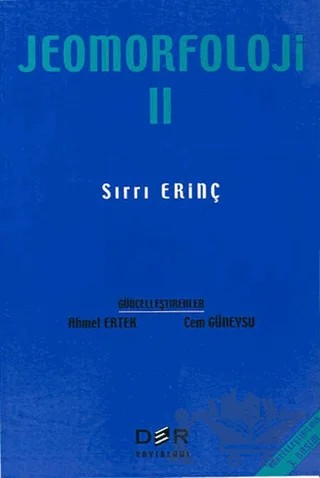 Jeomorfoloji Cilt 2 – Sırrı Erinç – Der Yayınları kitap kapağı