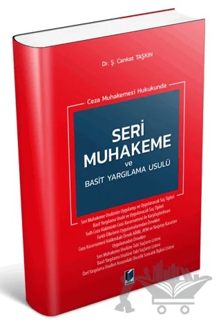 Ceza Muhakemesi Hukukunda Seri Muhakeme ve Basit Yargılama Usulü – Şaban Cankat Taşkın – Adalet Yayınevi kitap kapağı