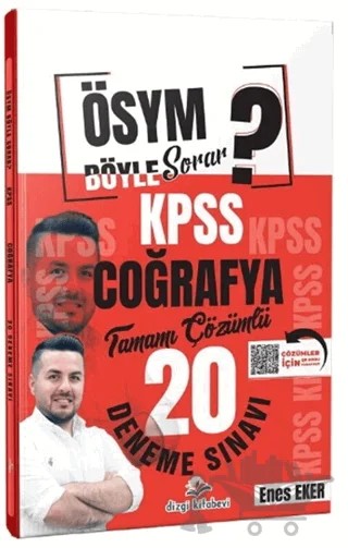 KPSS Coğrafya ÖSYM Böyle Sorar 20 Deneme – Enes Eker – Dizgi Kitap kitap kapağı