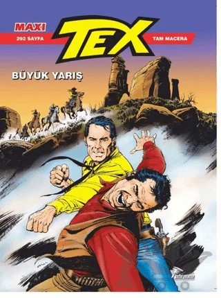 Tex Maxi Cilt 8 - Büyük Yarış – Pasquale Ruju – Çizgi Düşler Yayınevi kitap kapağı