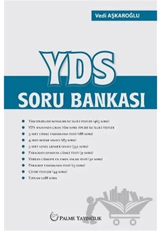 YDS Soru Bankası – Vedi Aşkaroğlu – Palme Yayıncılık kitap kapağı