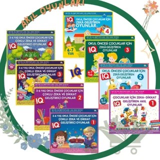 3-4-5-6-7 Yaş ve Üzeri Çocuklar İçin IQ Zeka Geliştiren Akıl Oyunları (8 Kitap Takım) – Kolektif – Ekinoks Yayın Grubu kitap kapağı