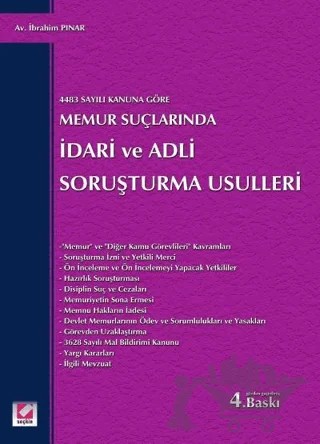 Memur Suçlarında İdari ve Adli Soruşturma Usulleri – İbrahim Pınar – Seçkin Yayıncılık kitap kapağı