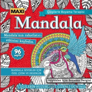 Maxi Mandala Çizgilerle Boyama Terapisi 12 – Bertan Kodamanoğlu – Maxi Yayıncılık kitap kapağı
