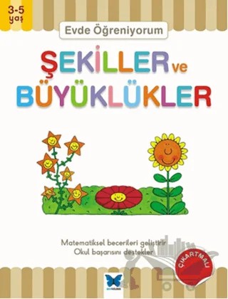 Evde Öğreniyorum - Şekiller ve Büyüklükler – Jenny Ackland – Mavi Kelebek Yayınları kitap kapağı