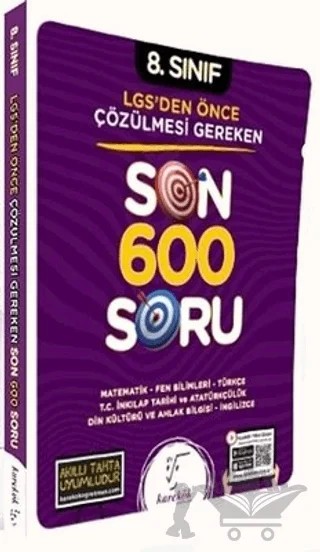 8. Sınıf LGS'den Önce Çözülmesi Gereken Son 600 Soru – Kolektif – Karekök Yayıncılık kitap kapağı