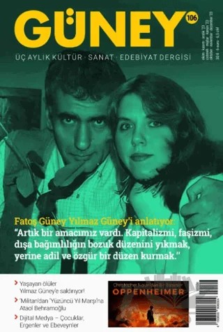 Güney Dergisi Sayı: 106 Ekim - Kasım - Aralık 2023 – Güney Dergisi kitap kapağı