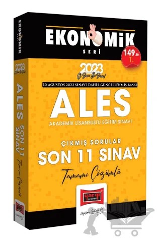 2023 ALES Ekonomik Seri Çıkmış Son 11 Sınav Soruları Tamamı Çözümlü (20 Ağustos 2023 Sınavı Dahil) – Kolektif – Yargı Yayınevi kitap kapağı