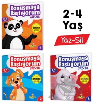 Konuşmaya Başlıyorum Serisi YAZ-SİL Kitaplar (Türkçede En Çok Kullanılan 1000 Kelime) – Kolektif – Yükselen Zeka Yayınları kitap kapağı