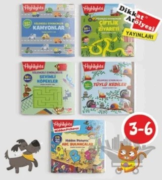 Highlights Sticker Eğlenceli Etkinliklerle Hikayeli Bulmaca 5'li Set – Kolektif – Dikkat Atölyesi Yayınları kitap kapağı