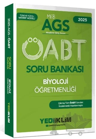 2025 MEB AGS ÖABT Biyoloji Öğretmenliği Soru Bankası – Kollektif – Yediiklim Yayınları kitap kapağı