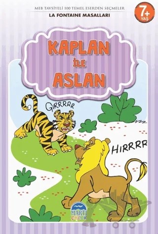 Kaplan ile Aslan - La Fontaine Masalları – Mehmet Orhan – Martı Çocuk Yayınları kitap kapağı