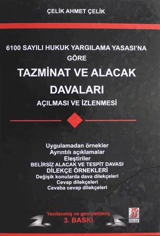 Tazminat ve Alacak Davaları – Çelik Ahmet Çelik – Bilge Yayınevi kitap kapağı