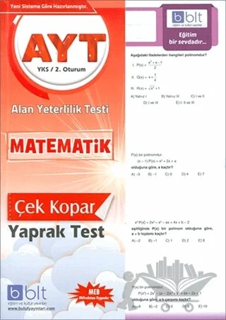 AYT Matematik Yaprak Test – Kolektif – Bulut Eğitim ve Kültür Yayınları kitap kapağı