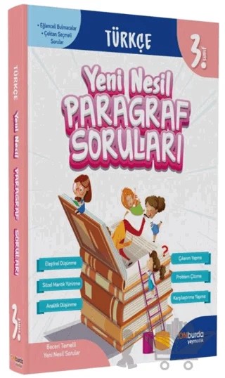 3. Sınıf Türkçe Yeni Nesil Paragraf Soruları – Kolektif – ONburda Yayınları kitap kapağı