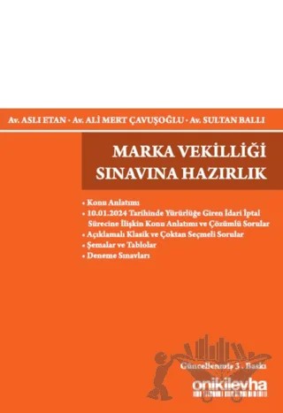 Marka Vekilliği Sınavına Hazırlık – Sultan Ballı, Ali Mert Çavuşoğlu, Aslı Etan – On İki Levha Yayınları kitap kapağı