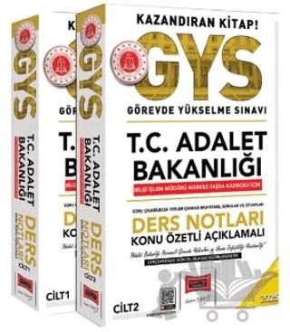 2025 T.C Adalet Bakanlığı Bilgi İşlem Müdürü Merkez-Taşra Kadrosu İçin Ders Notları (2 Cilt) – Kollektif – Yargı Yayınevi kitap kapağı
