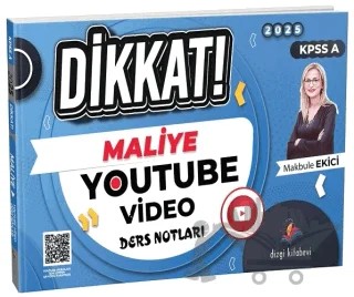 KPSS A Grubu Maliye DİKKAT YouTube Video Ders Notları – Makbule Ekici – Dizgi Kitap kitap kapağı