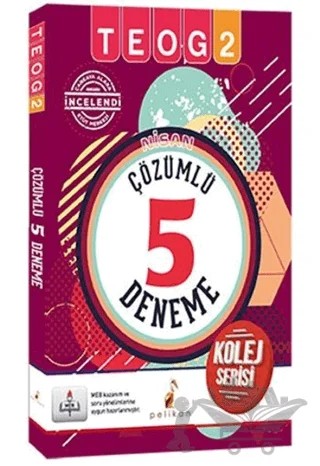 Nisan TEOG 2 Tamamı Çözümlü 5 Deneme – Kolektif – Pelikan Tıp Teknik Yayıncılık kitap kapağı