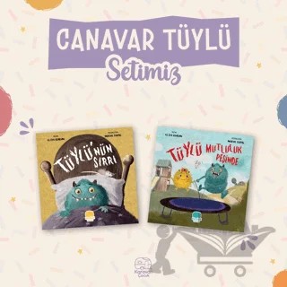 Canavar Tüylü Seti - 2 Kitap – Elife Kurum – Karavan Çocuk Yayınları kitap kapağı