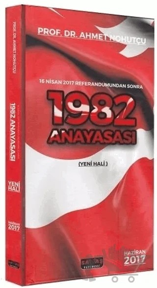1982 Anayasası – Ahmet Nohutçu – Savaş Yayınevi kitap kapağı