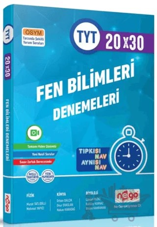 TYT Fen Bilimleri Tamamı Video Çözümlü Branş Deneme – Kolektif – Nego Yayınları kitap kapağı
