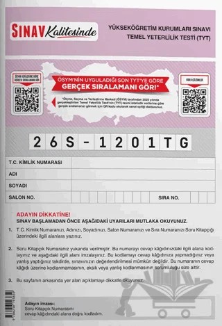 Sınav Kalitesinde 2026 TYT Deneme Kitabı – Kolektif – Sınav Yayınları kitap kapağı