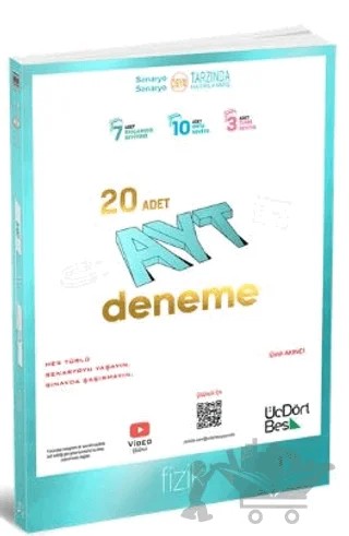 2025 AYT Fizik 20'li Deneme – Kolektif – Üç Dört Beş Yayınları kitap kapağı