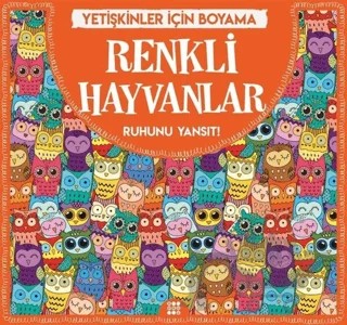Renkli Hayvanlar - Yetişkinler İçin Boyama – Gizem Ulaş – Dokuz Yayınları kitap kapağı