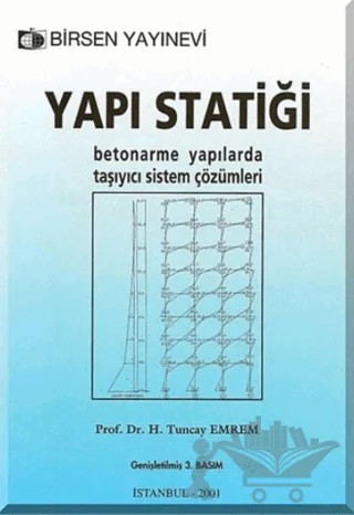 Yapı Statiği – Tuncay Emrem – Birsen Yayınevi kitap kapağı