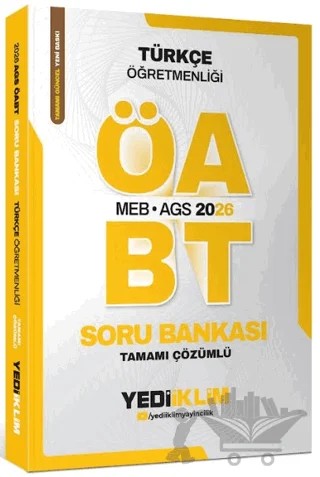 2026 MEB-AGS ÖABT Türkçe Öğretmenliği Tamamı Çözümlü Soru Bankası – Kolektif – Yediiklim Yayınları kitap kapağı