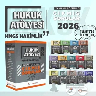 2026 Hukuk Atölyesi HMGS Hakimlik Tamamı Çözümlü Çıkmış Sorular Seti – Kolektif – Dizgi Kitap kitap kapağı