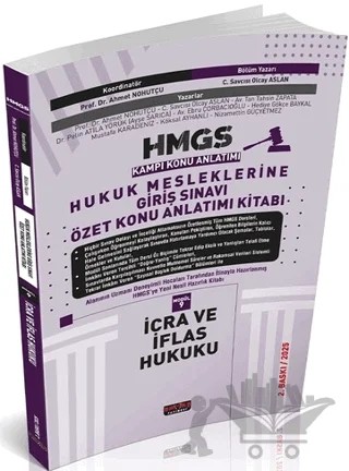 HMGS Özet Konu Anlatımı İcra ve İflas Hukuku – Olcay Aslan – Savaş Yayınevi kitap kapağı