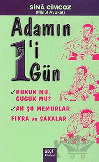 Adamın 1'i 1 Gün Fıkra ve Şakalar – Sina Cimcoz – Geçit Kitabevi kitap kapağı