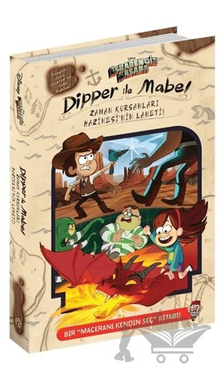 Disney - Esrarengiz Kasaba - Dipper ve Mabel - Zaman Korsanları Hazinesi'nin Laneti – Jeffrey Rowe – Beta Kids kitap kapağı