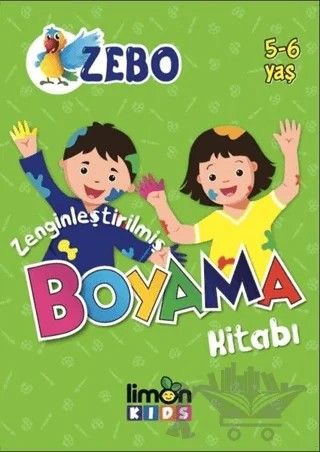 5 - 6 Yaş Zenginleştirilmiş Boyama Kitabı – Kolektif – limonKIDS kitap kapağı